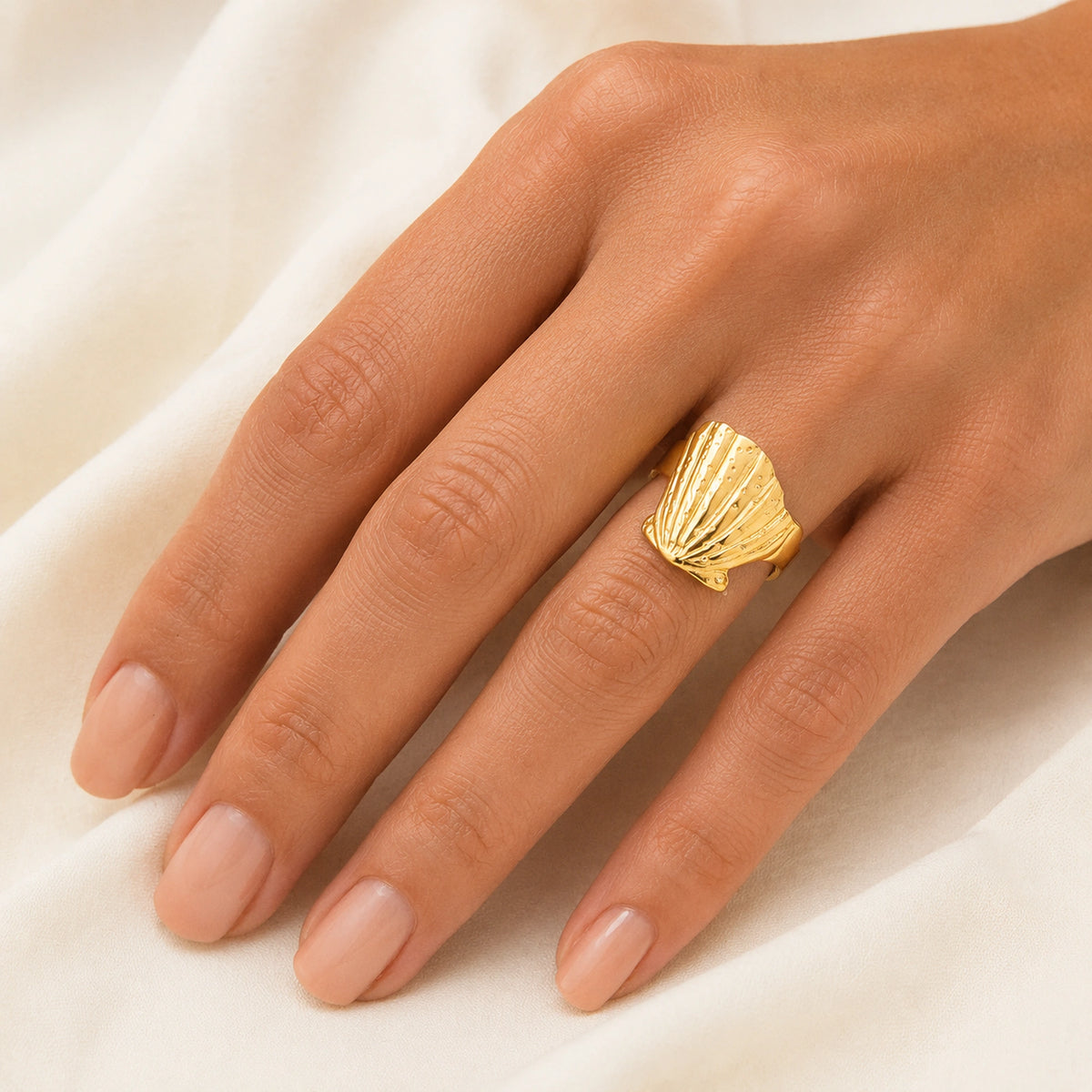 Anillo Ajustable Concha Marina
