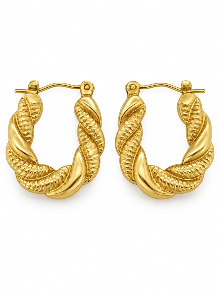 Argollas Espiral Dorada