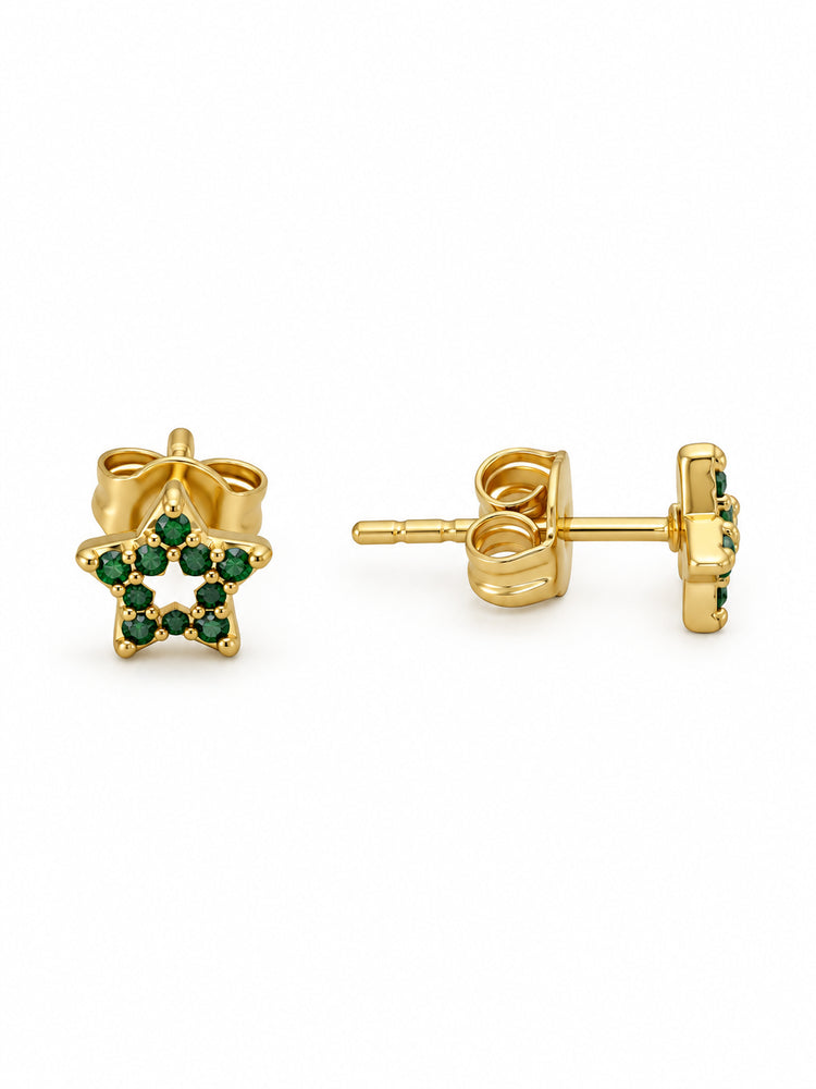 Aretes Estrella Verde