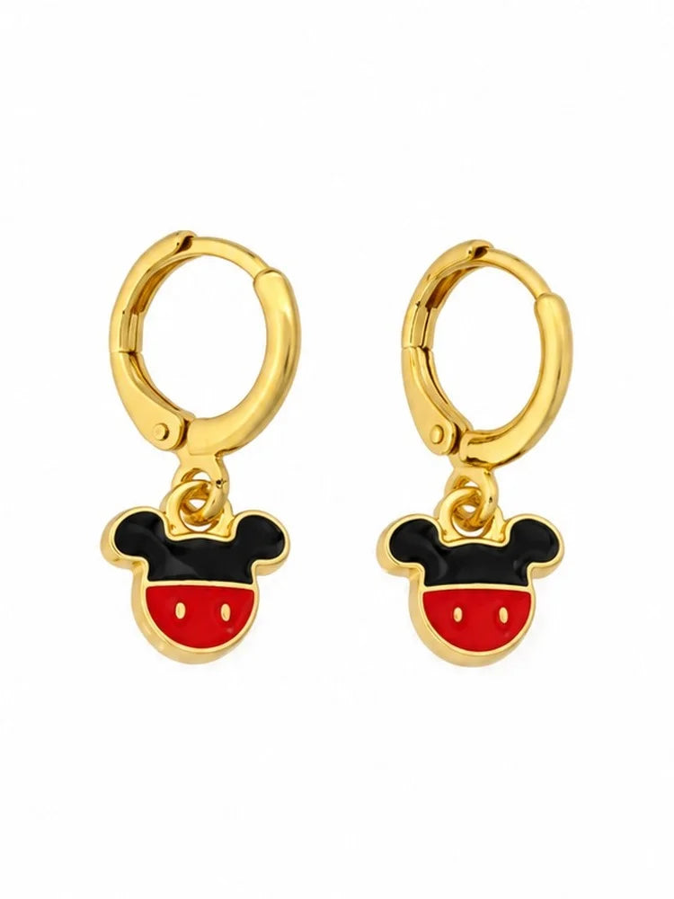 Argollas Mickey Rojo y Negro