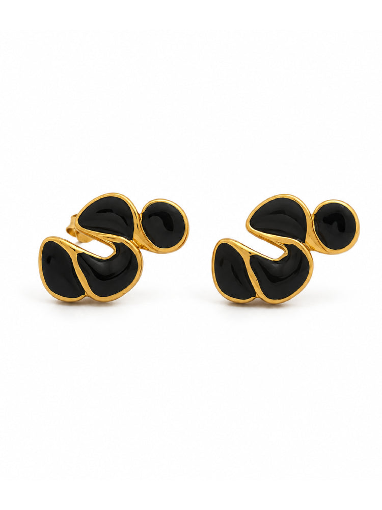 Aretes Aura Negros