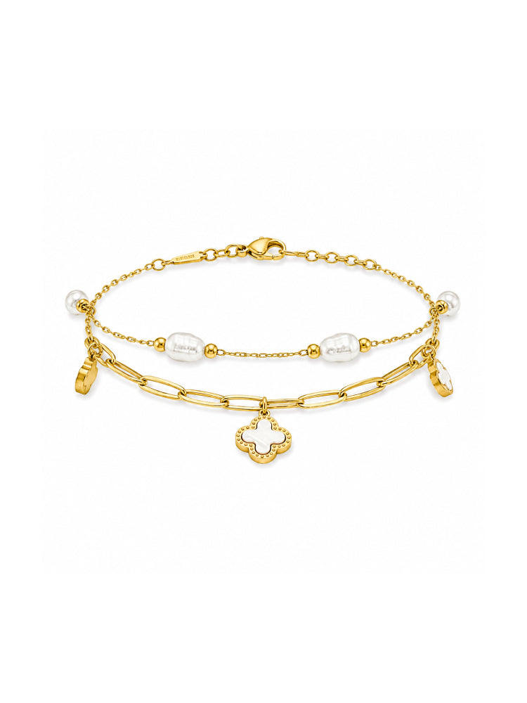 Pulsera Trébol Nácar