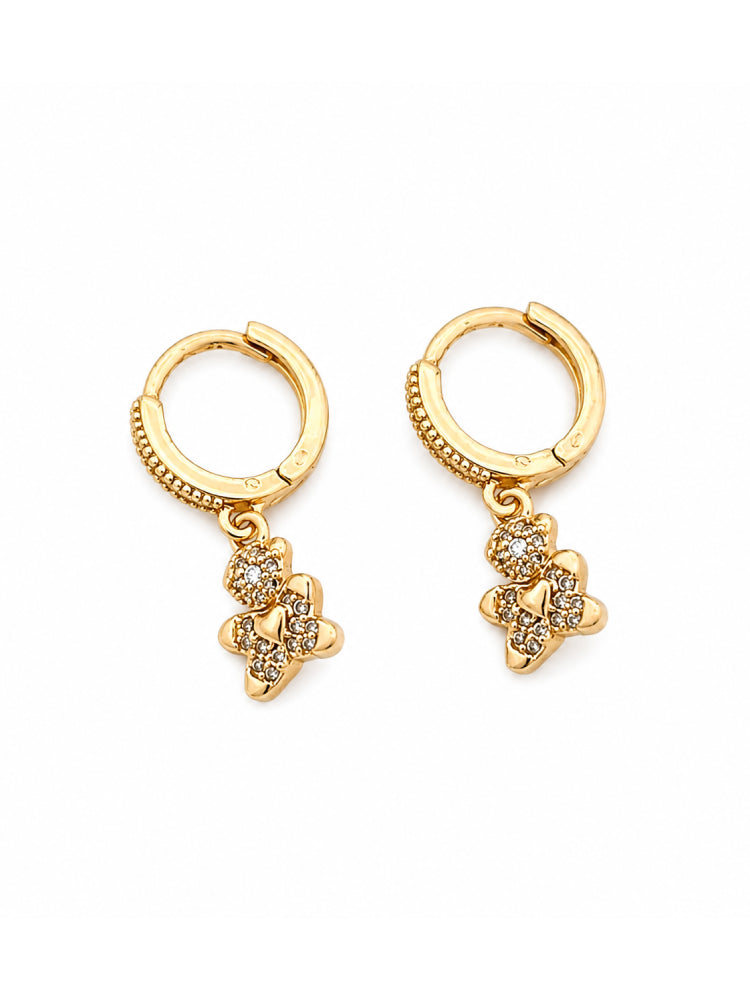 Argollas Flor Colgante