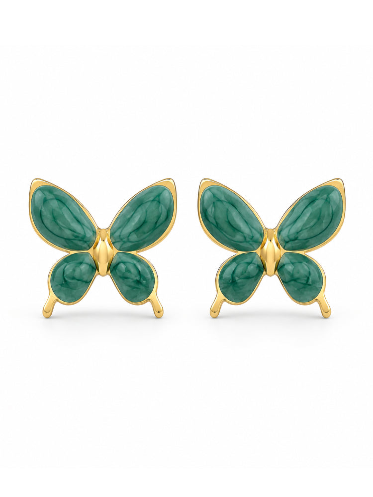 Aretes Mariposa Verde