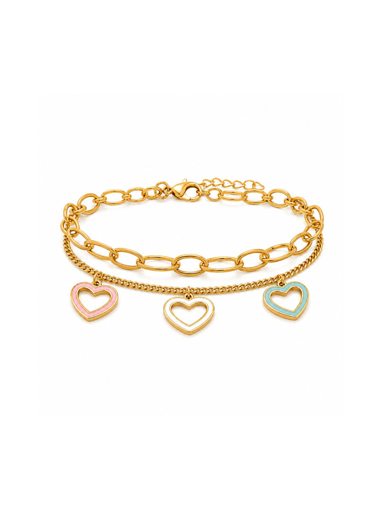 Pulsera Corazones Multicolor