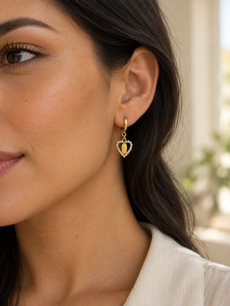Aretes Corazón de Fe