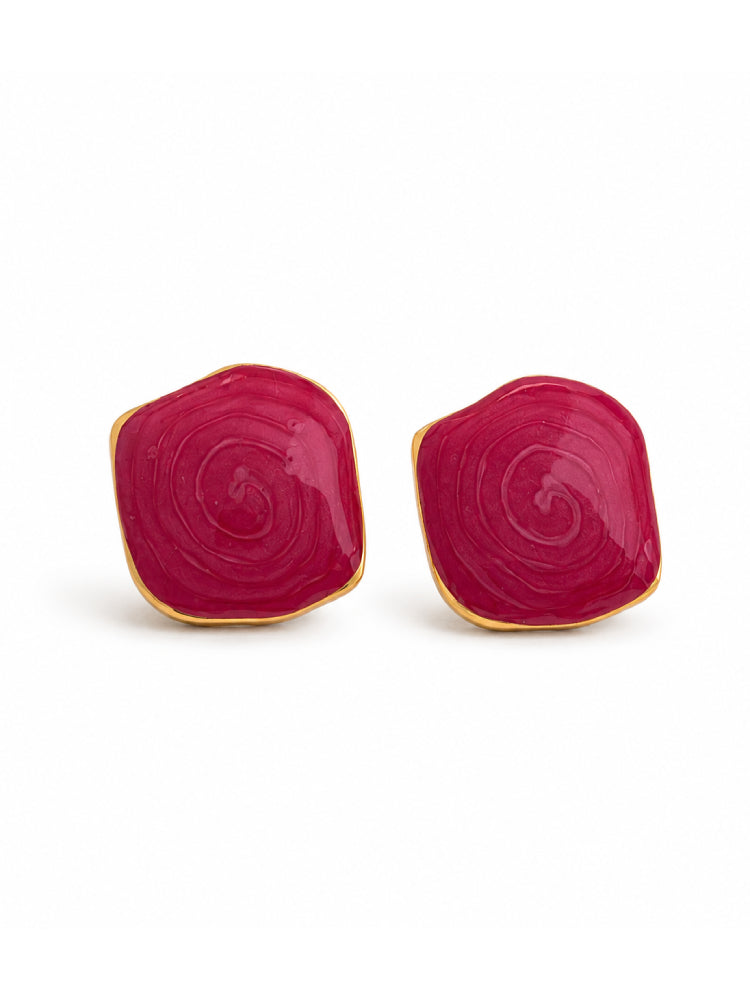 Aretes Ágata Fucsia