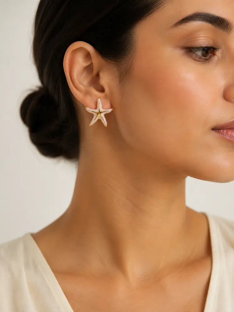 Aretes Estrella Perla