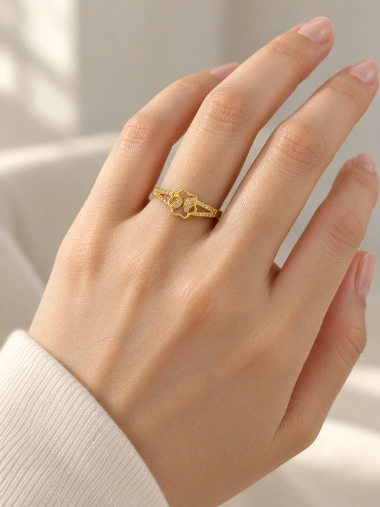 Anillo Flor Abierta