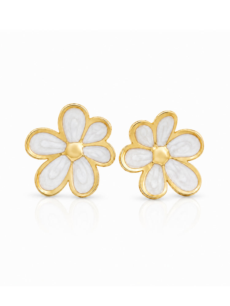 Aretes Margarita Blanca