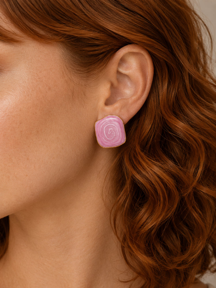 Aretes Ágata Rosa