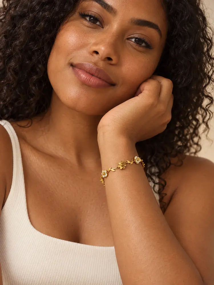 Pulsera Círculos Dorados