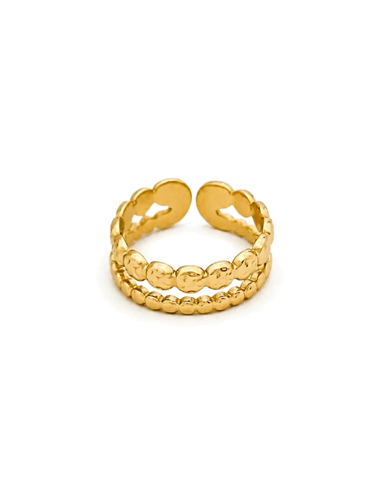 Anillo Ajustable Doble Textura