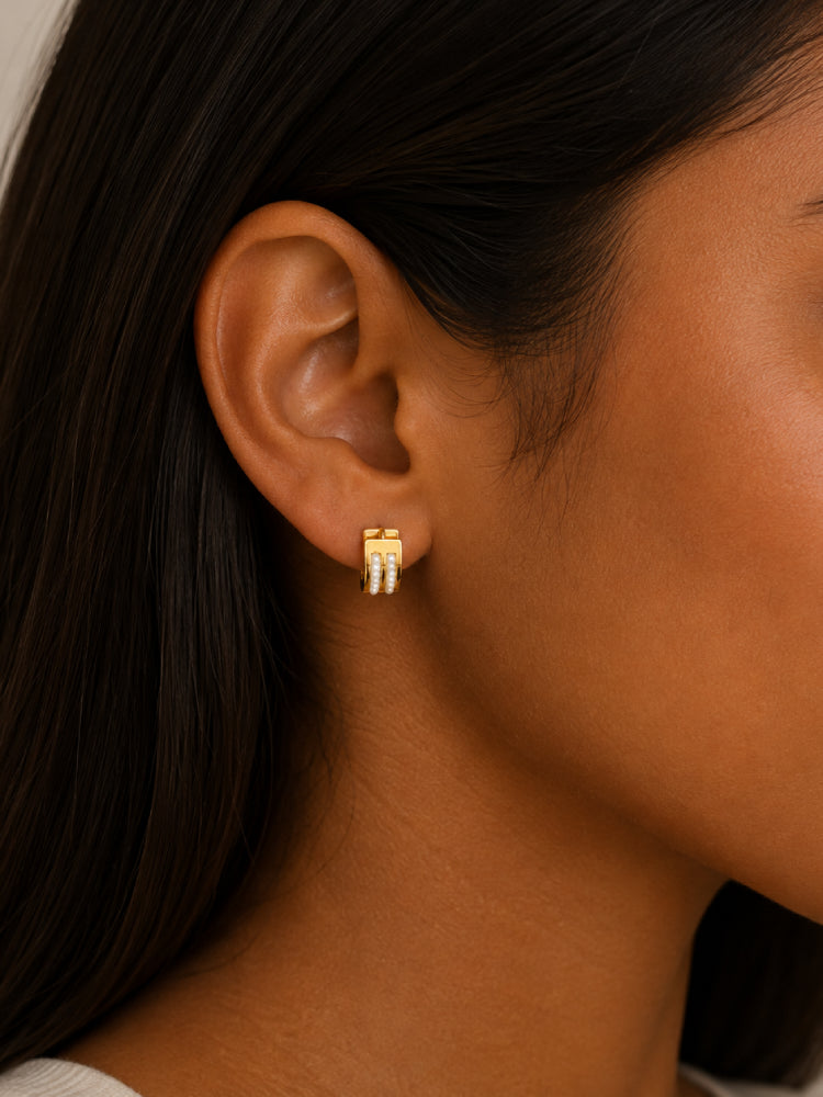 Argollas Doble Perla