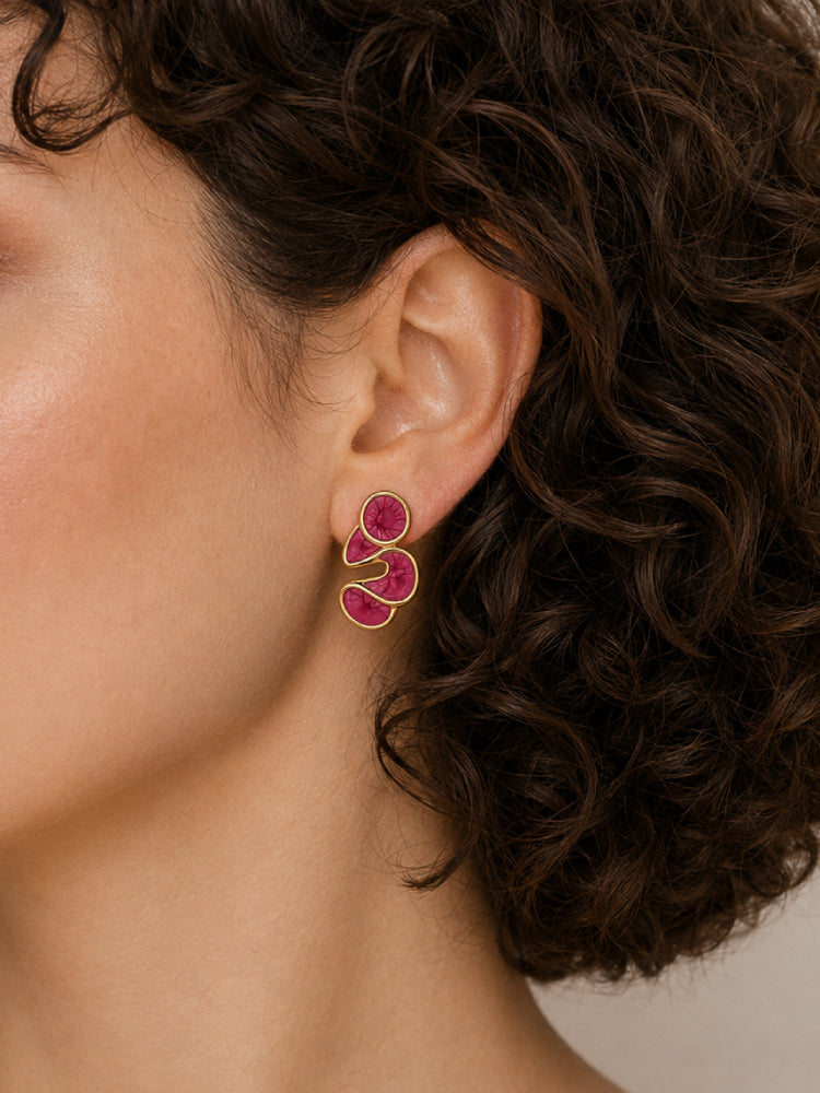 Aretes Aura Fucsia