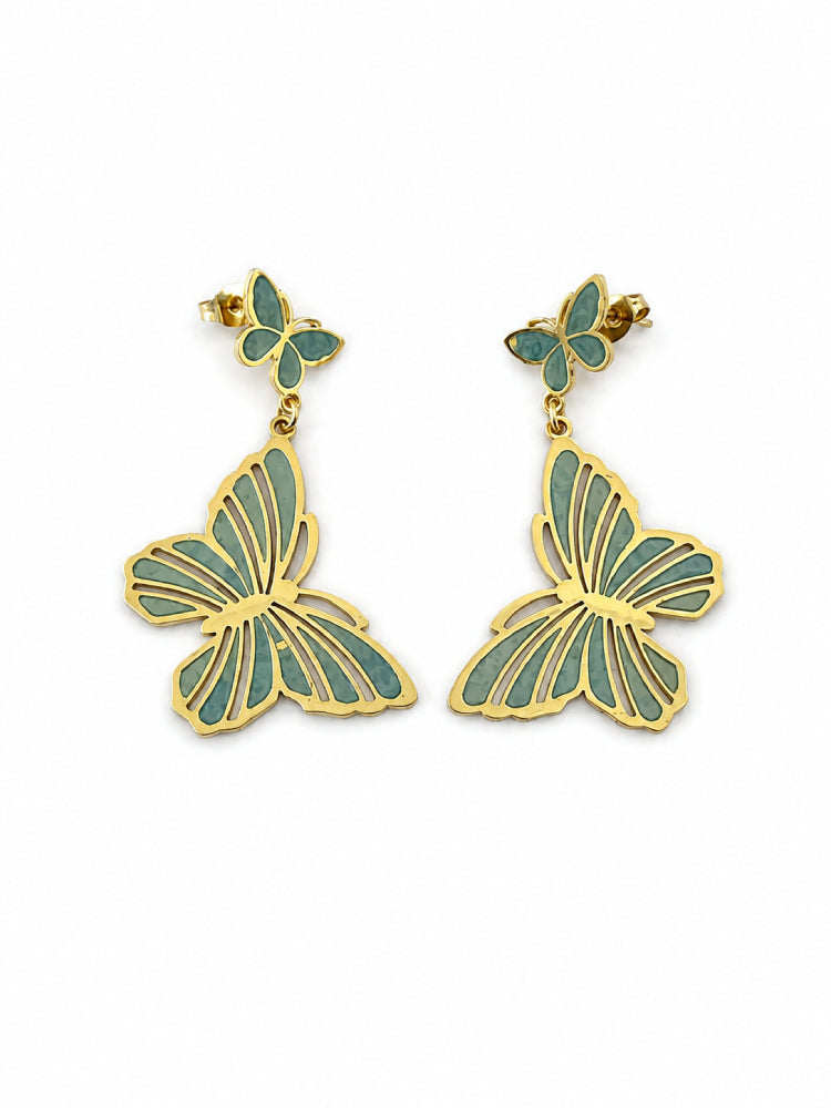 Aretes Mariposa Menta