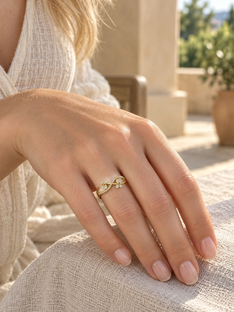 Anillo Infinito Floral