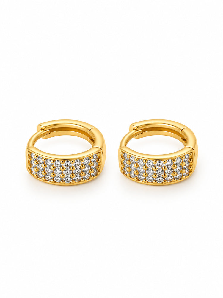 Argollas Brillo en Tres Filas