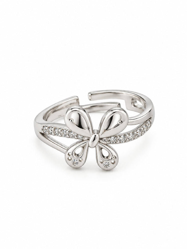 Anillo Flor Plateada