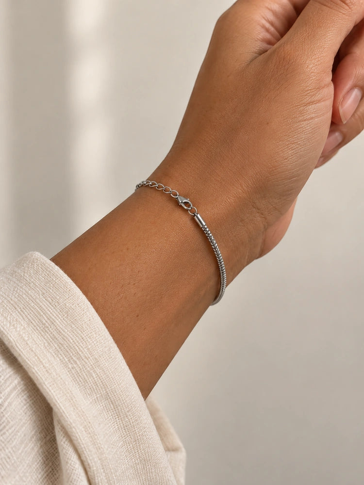 Pulsera Trama Plateada