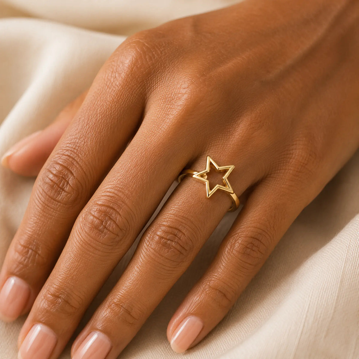 Anillo Ajustable Estrella Fugaz