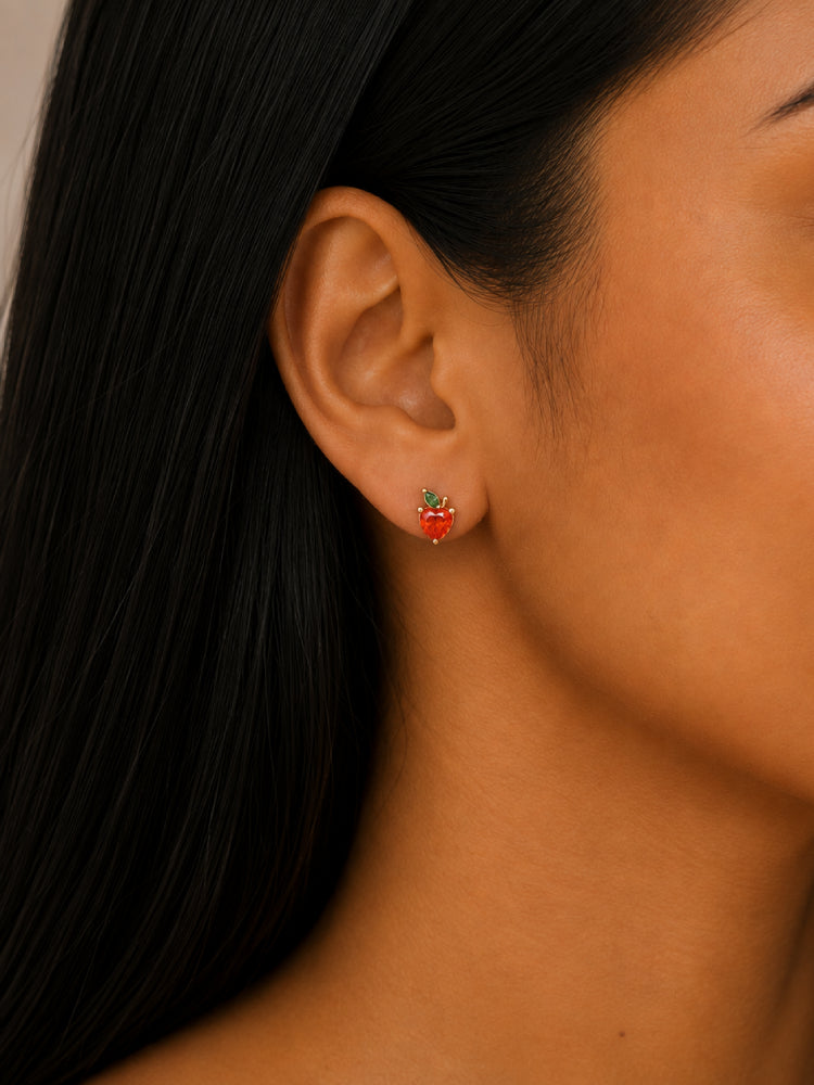 Aretes Manzana Cristal