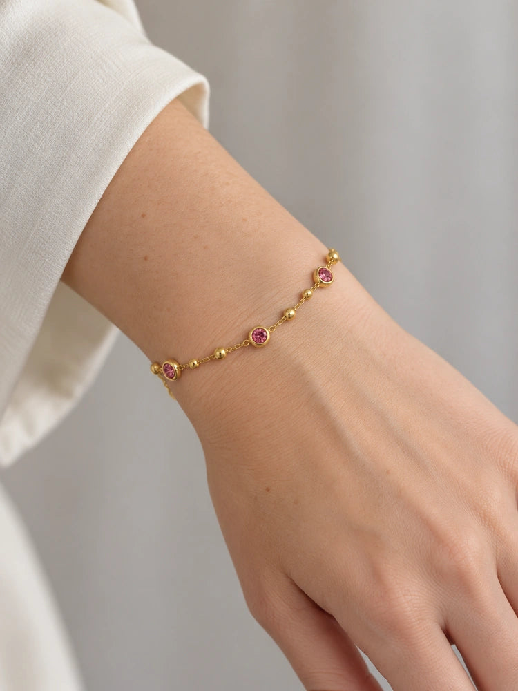 Pulsera Destellos Rosados