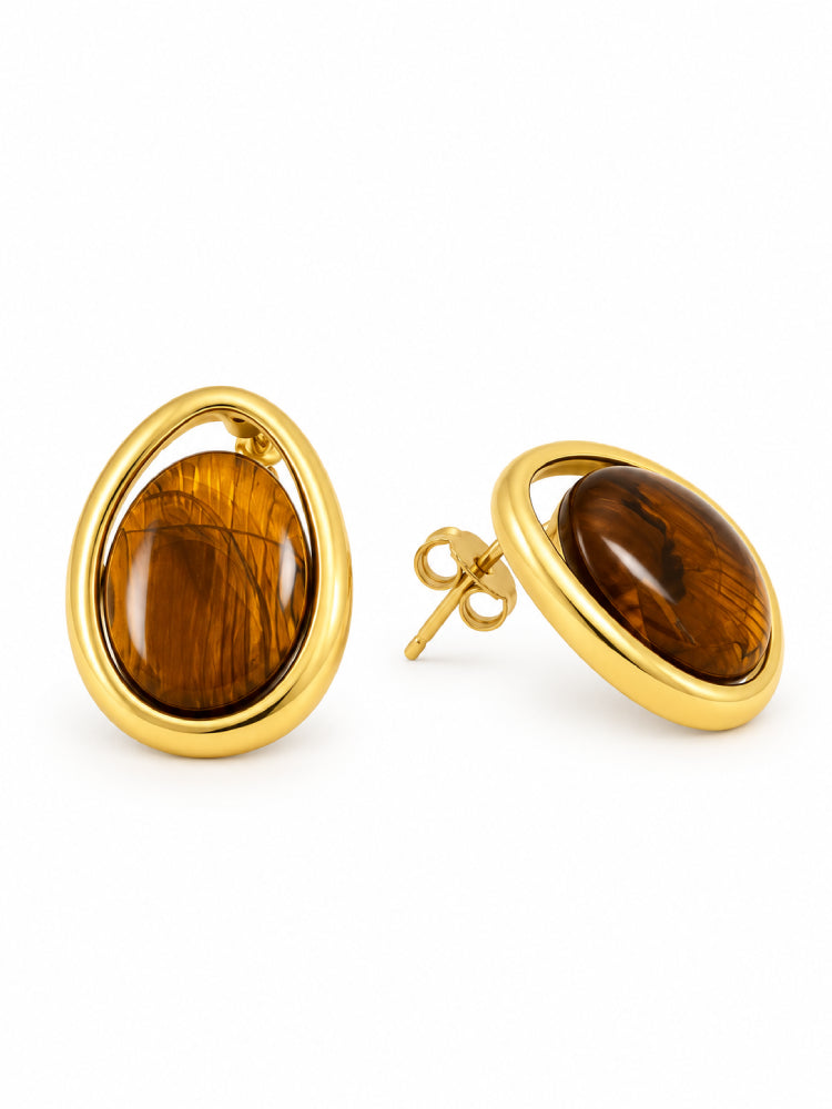 Aretes Óvalo Ámbar