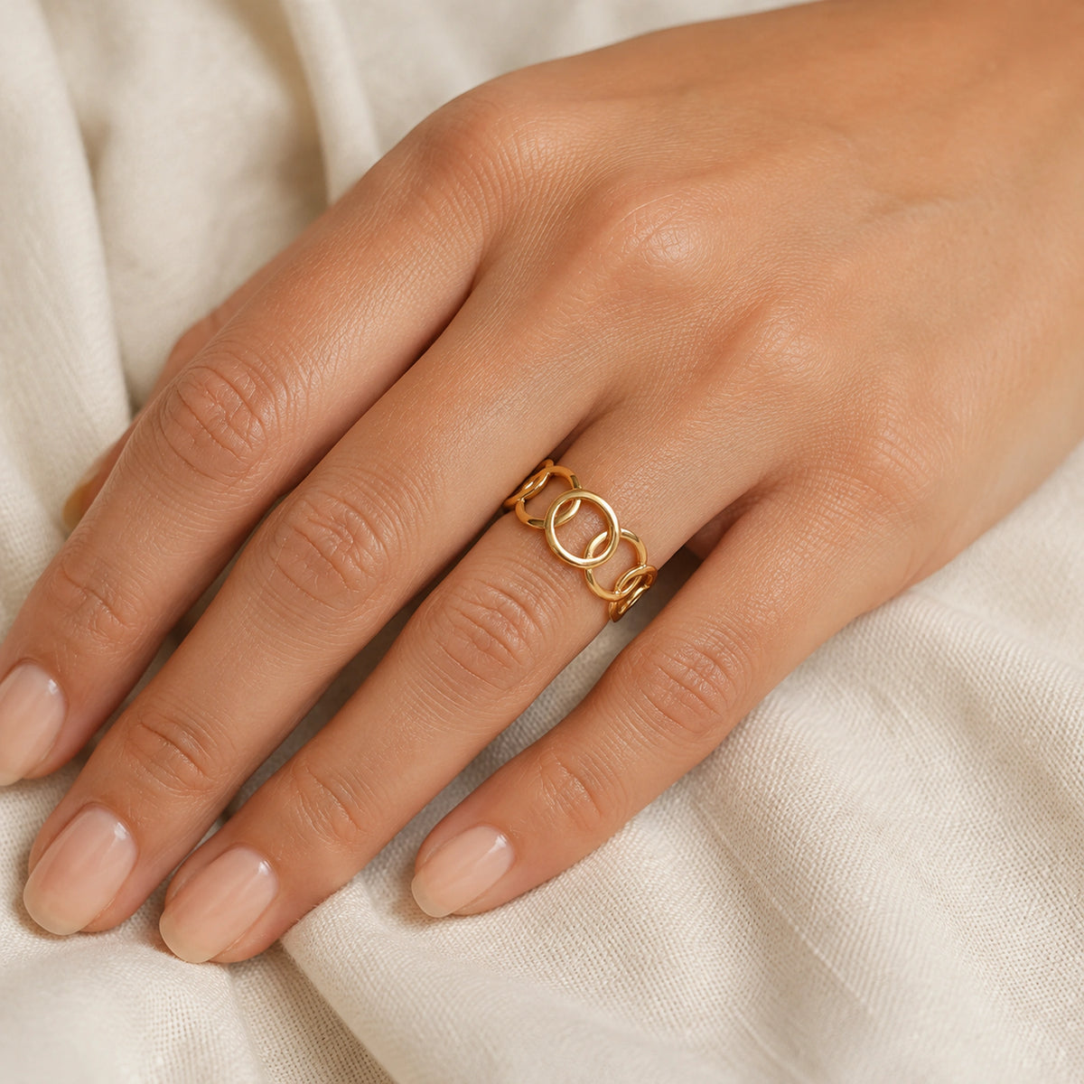 Anillo Ajustable Eslabones Abiertos