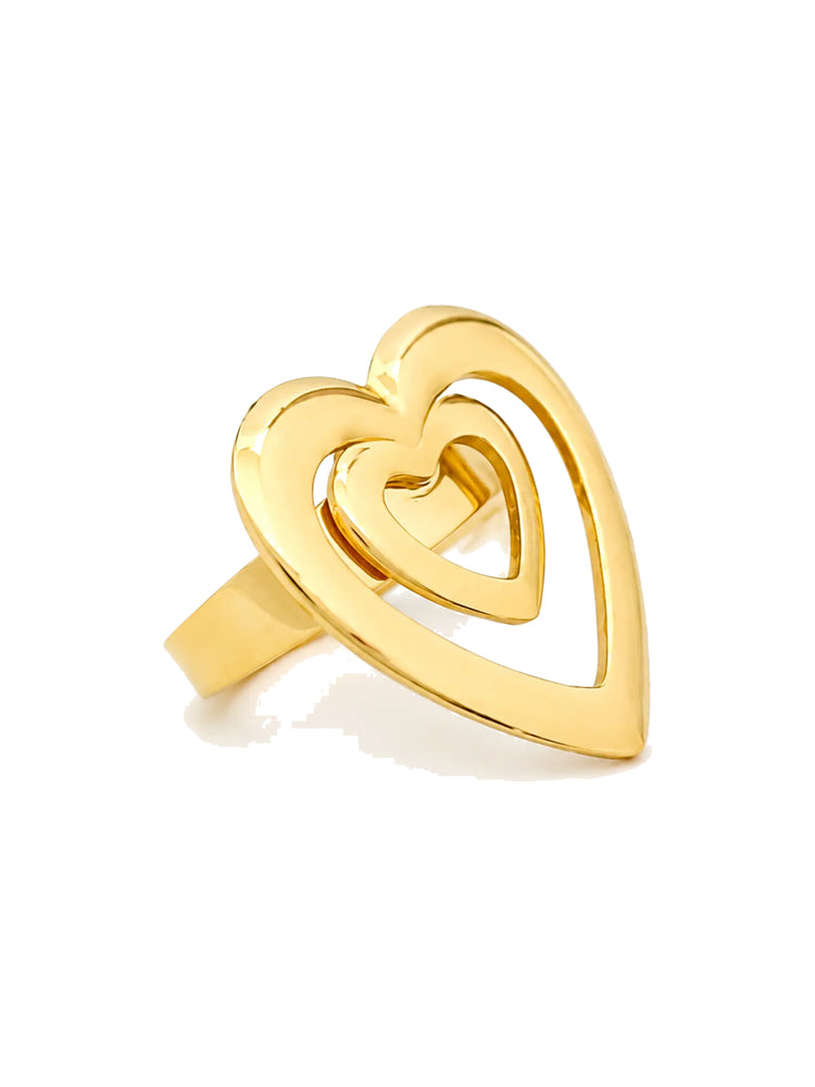 Anillo Ajustable Corazón Moderno