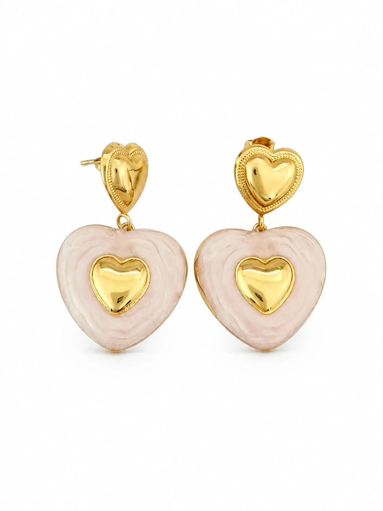 Aretes Corazón Perla