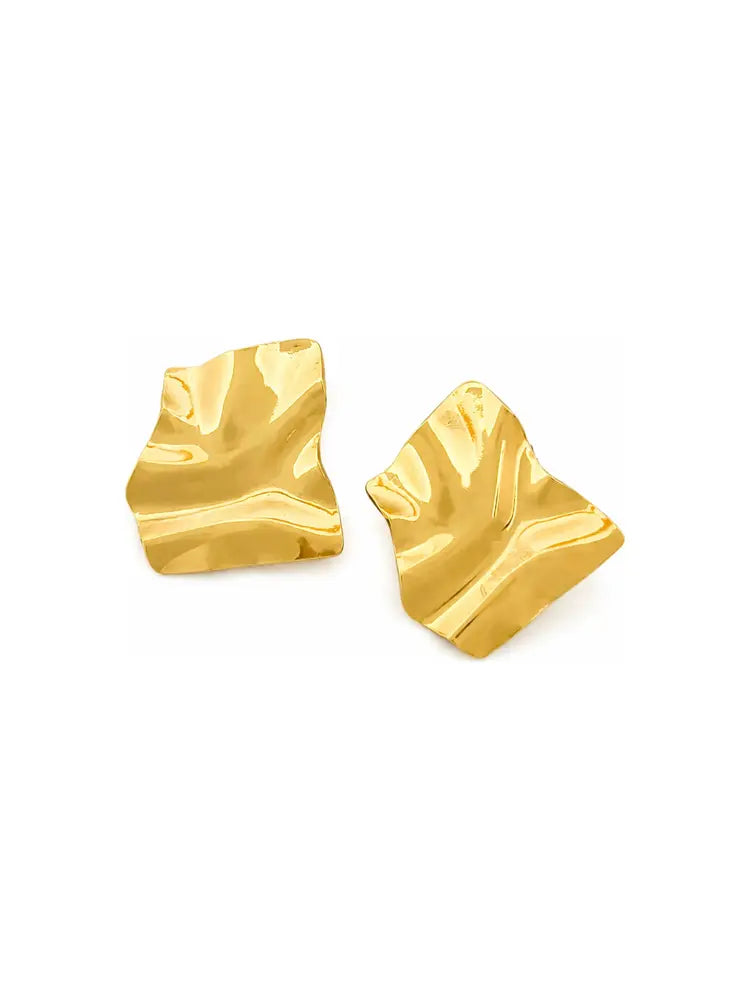 Aretes Hojas Doradas