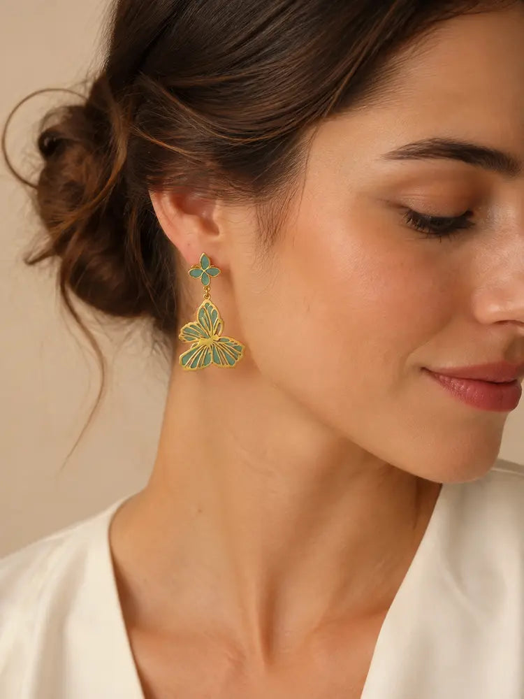 Aretes Mariposa Menta
