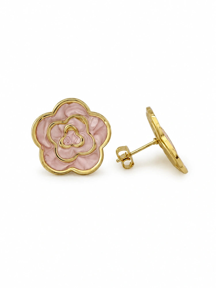 Aretes Flor Rosa