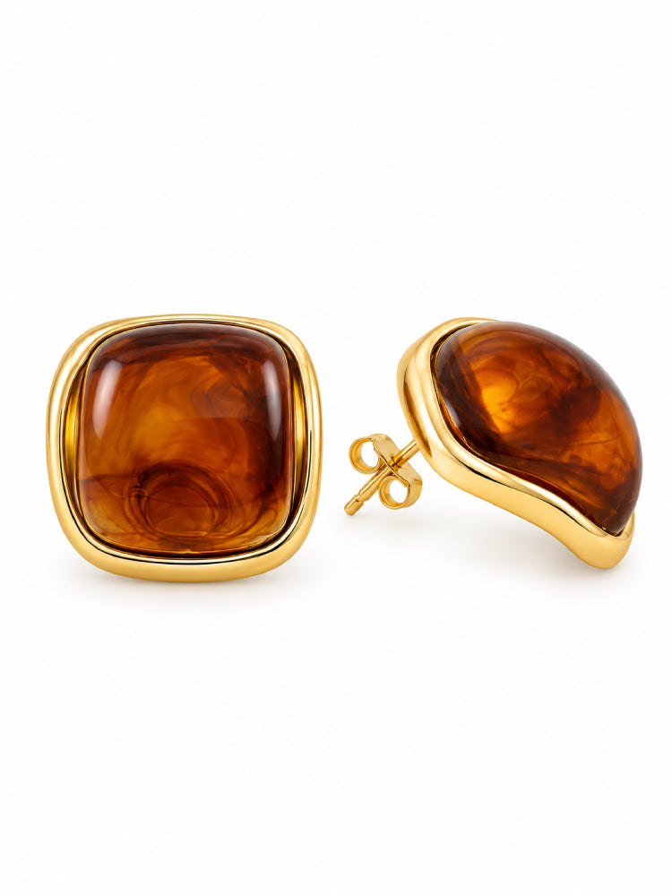 Aretes Cuadro Miel
