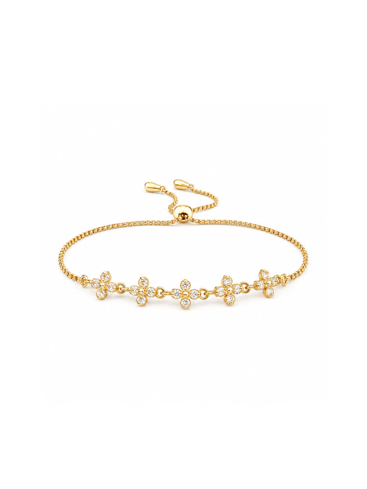 Pulsera Flores Doradas