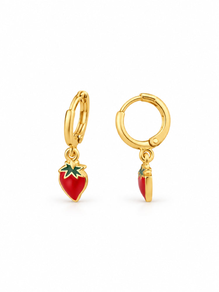 Argollas con dije de fruta
