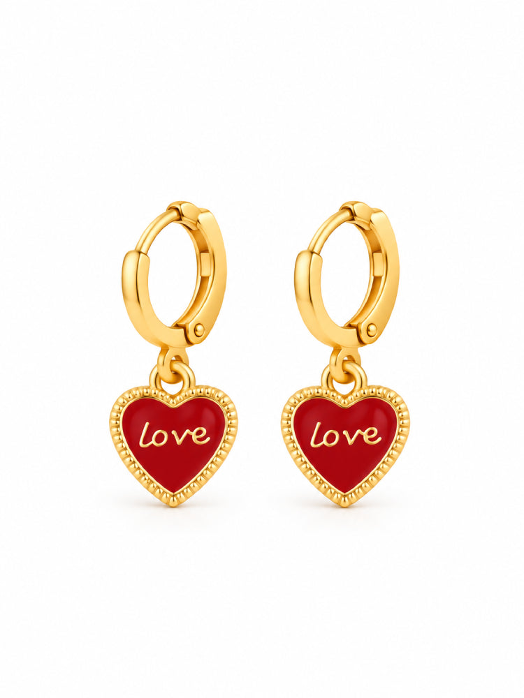 Argollas con dije de corazón