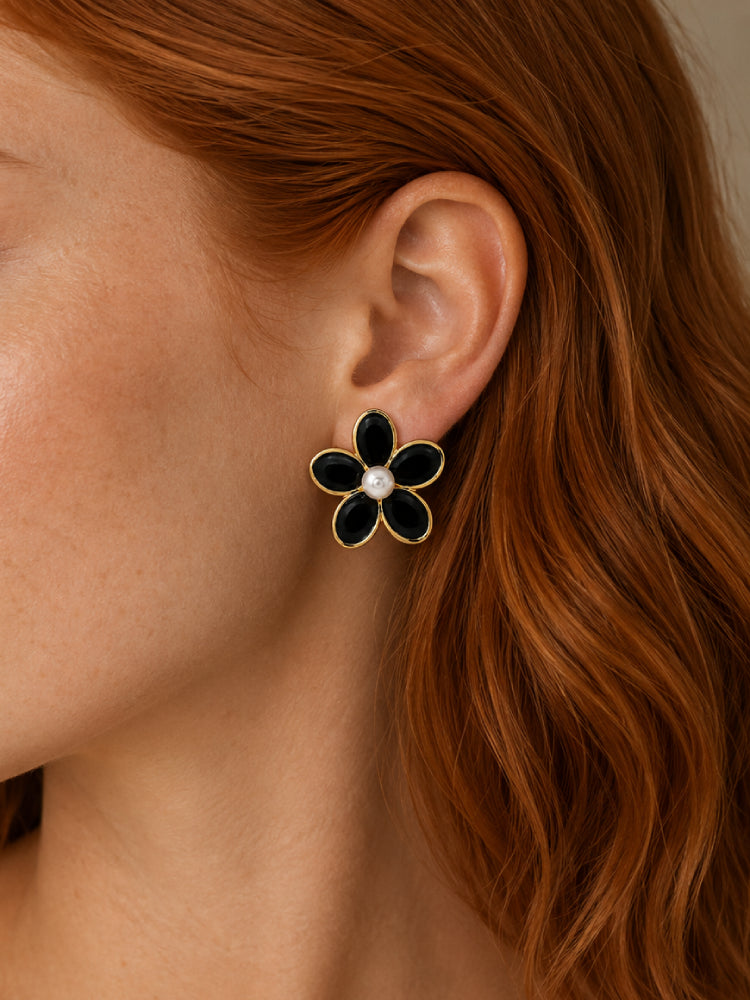 Aretes Margarita Negra