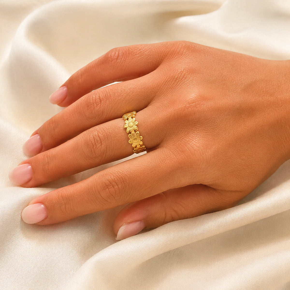 Anillo Ajustable Banda de Girasoles