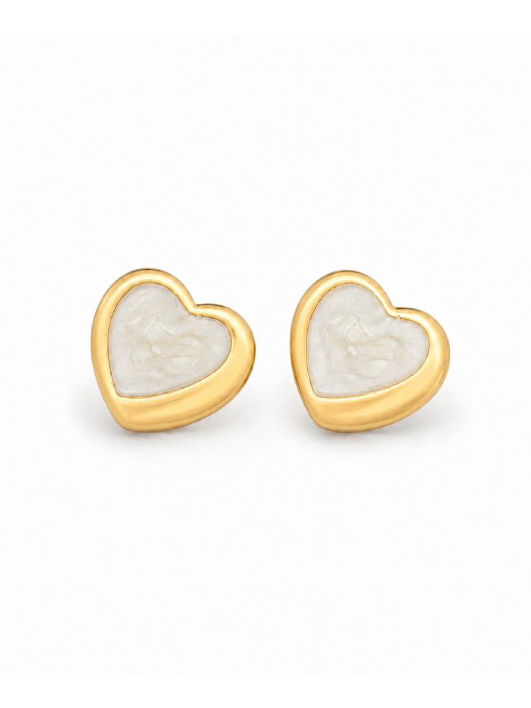 Aretes Corazón Nácar