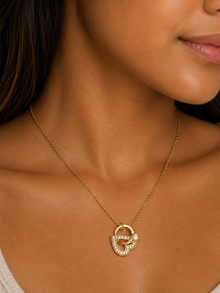 Cadena Corazones Brillantes