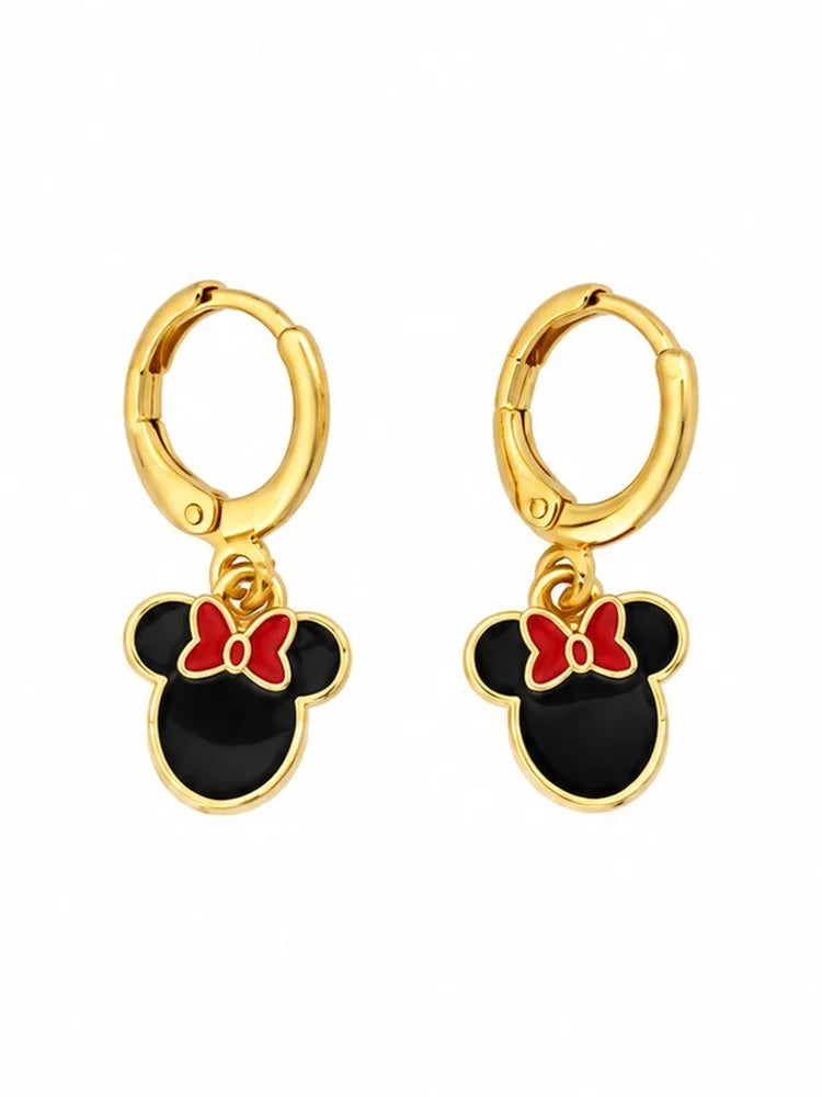Argollas Minnie con Moño Rojo
