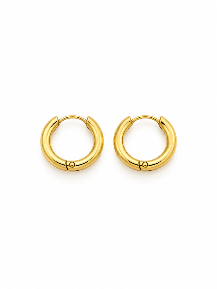 Argollas Curva Dorada
