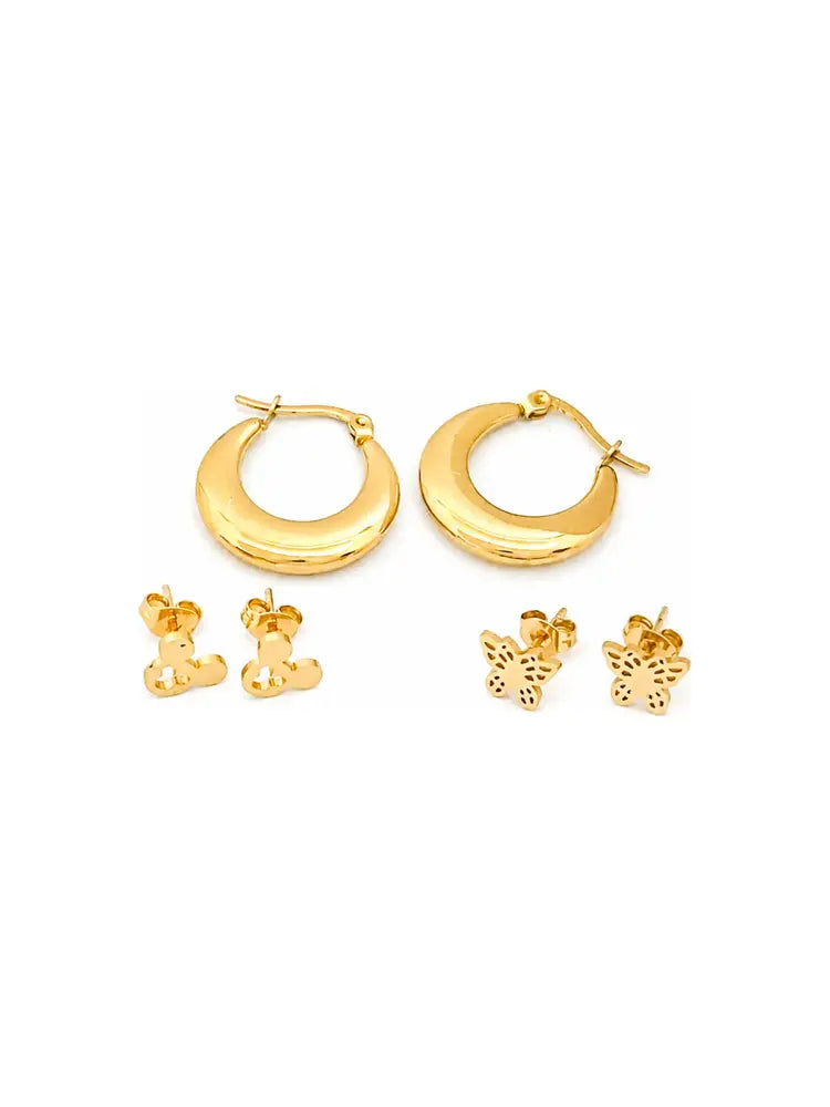 Set Argollas y Mariposas