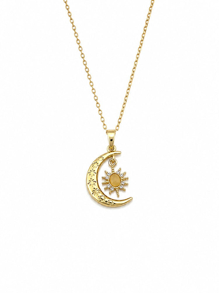 Cadena Luna y Sol Dorada
