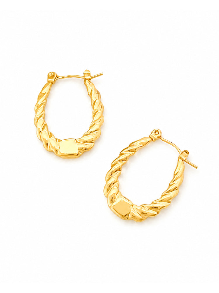 Argollas Torcidas Doradas