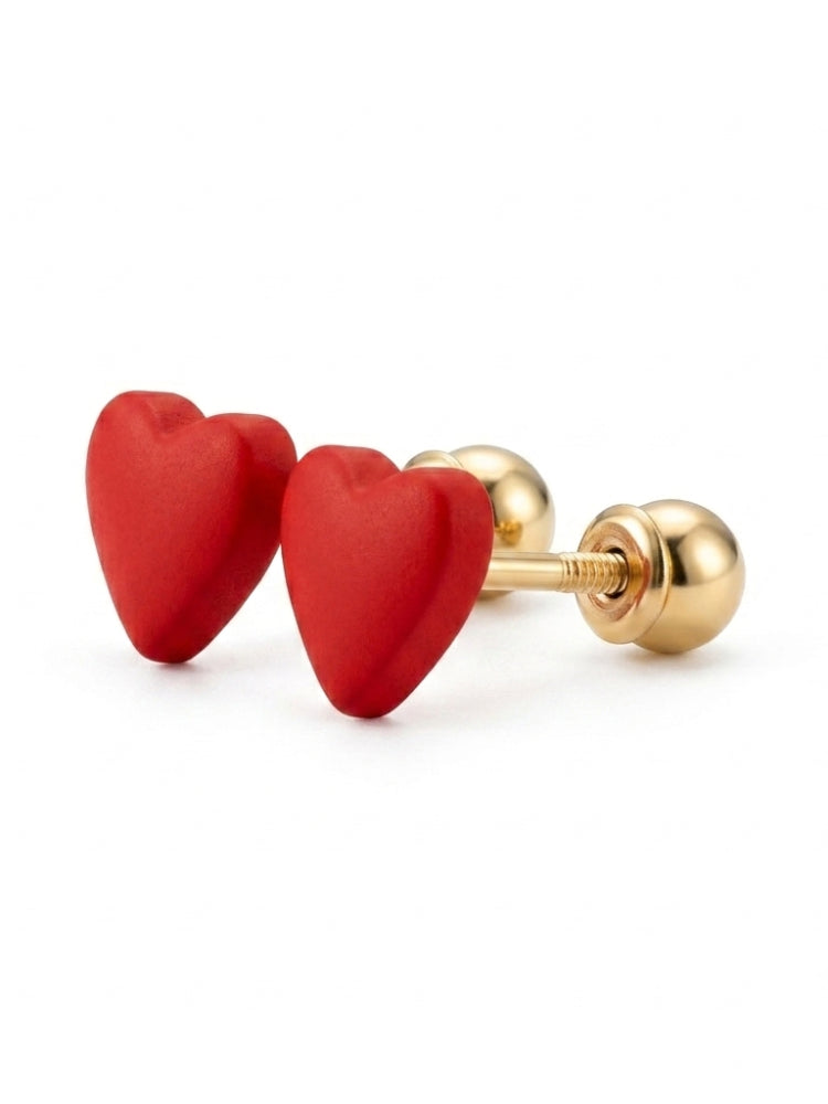 Aretes Corazón Carmesí