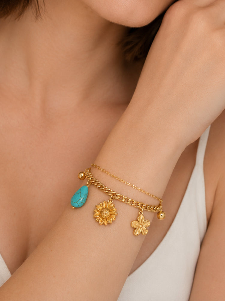 Pulsera Girasol Turquesa