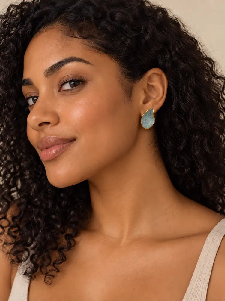 Aretes Gota Azul